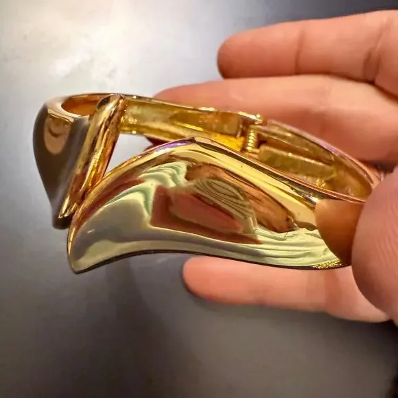 Set of Gold Tone Mixed Metal Beaded Bracelets - Picture 9 of 9